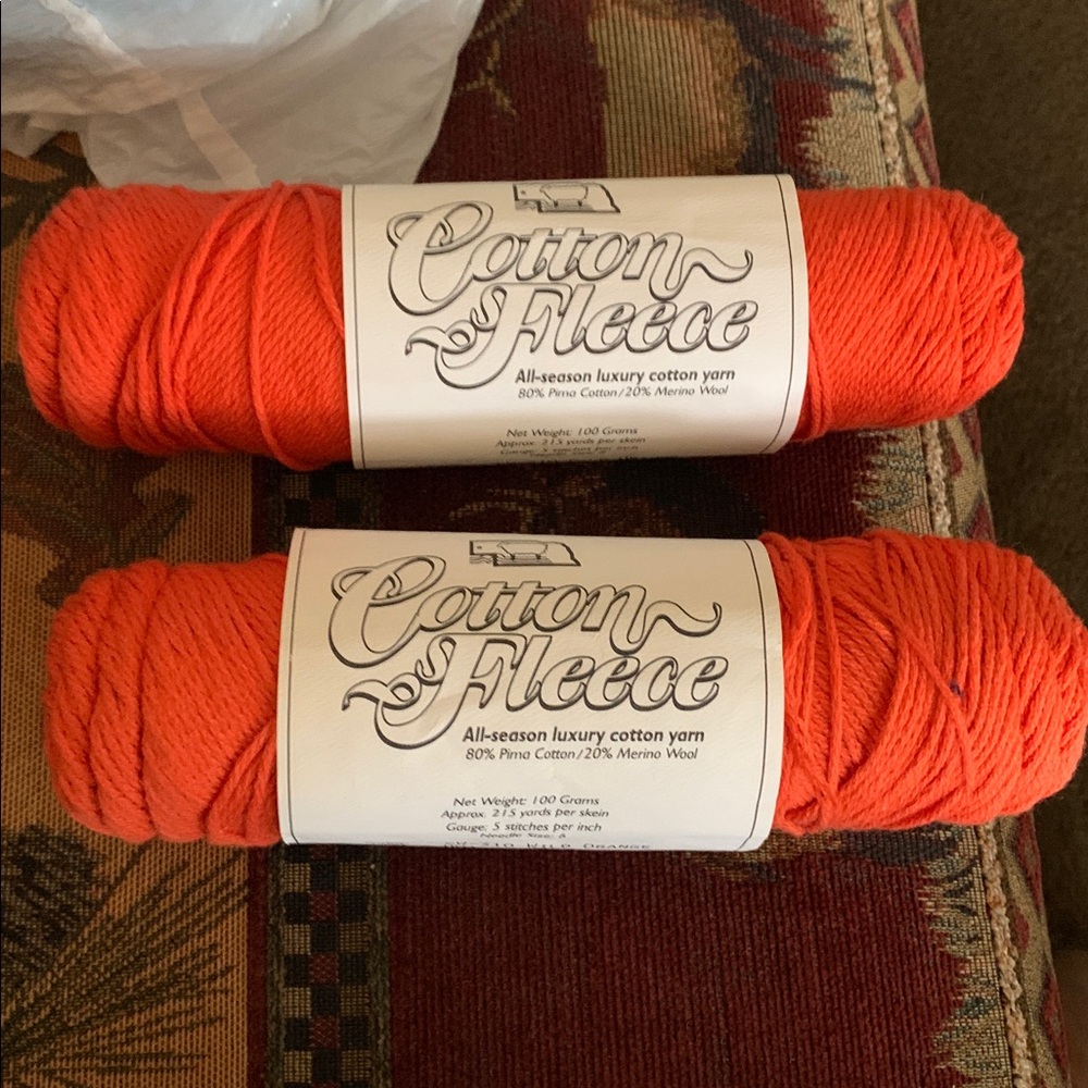 Brown Sheep Cotton Fleece Yarn Wild Orange